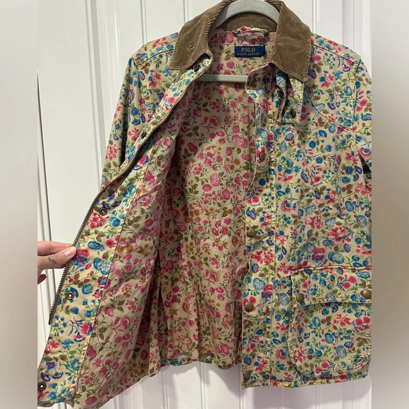 Rare Polo Ralph Lauren | Floral Canvas Barn Jacket | Small Petite - Picture 12 of 15